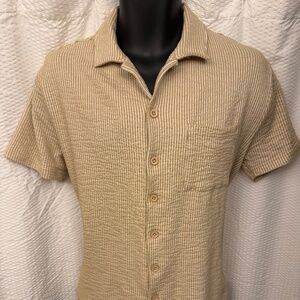 Tan Seersucker Rustic Souls Button Down